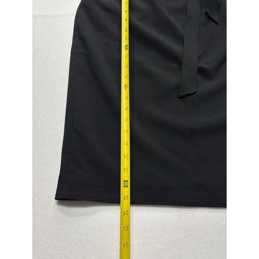 Banana Republic Skirt Womens 6 Black Belted Stretch Knee Length Pencil Work‎